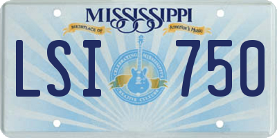 MS license plate LSI750
