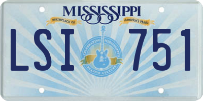 MS license plate LSI751