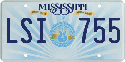 MS license plate LSI755