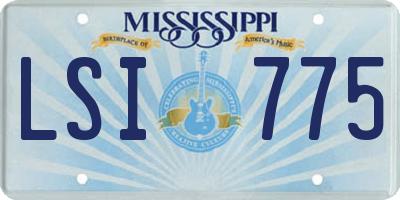 MS license plate LSI775