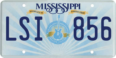 MS license plate LSI856