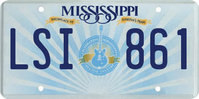MS license plate LSI861