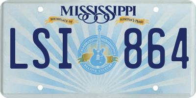 MS license plate LSI864