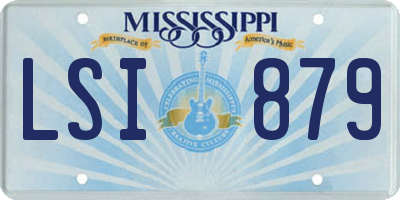 MS license plate LSI879