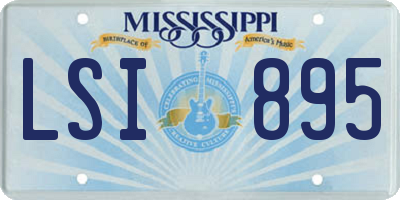 MS license plate LSI895