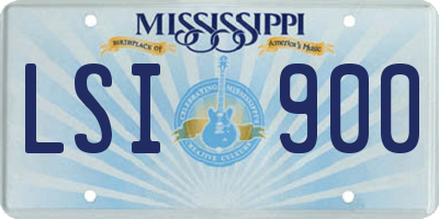 MS license plate LSI900