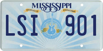 MS license plate LSI901