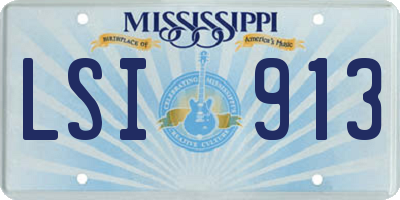 MS license plate LSI913