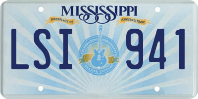 MS license plate LSI941