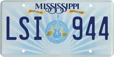 MS license plate LSI944