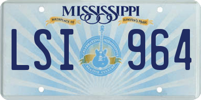MS license plate LSI964
