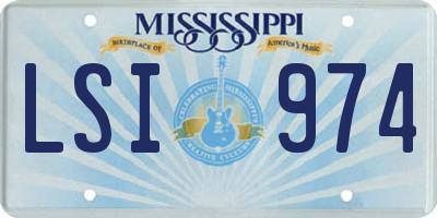 MS license plate LSI974
