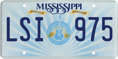 MS license plate LSI975