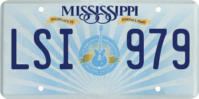 MS license plate LSI979