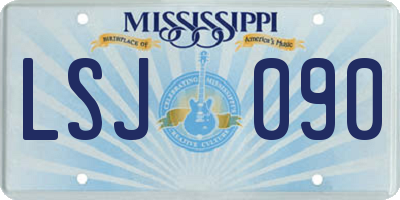 MS license plate LSJ090