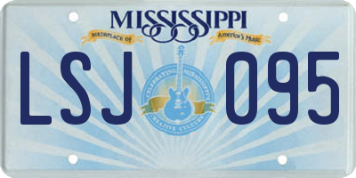 MS license plate LSJ095