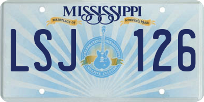 MS license plate LSJ126