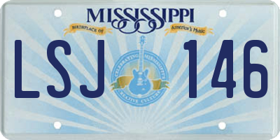 MS license plate LSJ146
