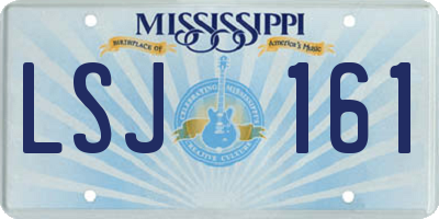 MS license plate LSJ161