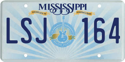 MS license plate LSJ164
