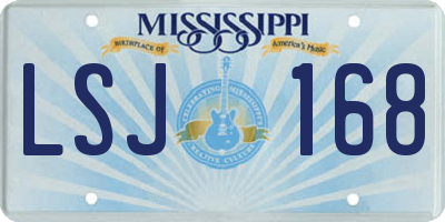 MS license plate LSJ168