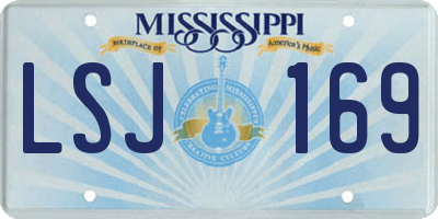 MS license plate LSJ169