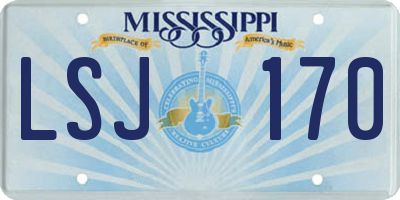 MS license plate LSJ170