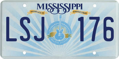 MS license plate LSJ176
