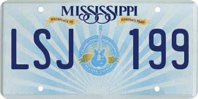 MS license plate LSJ199