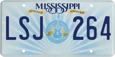 MS license plate LSJ264