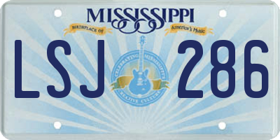 MS license plate LSJ286