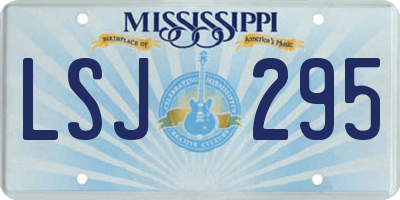 MS license plate LSJ295