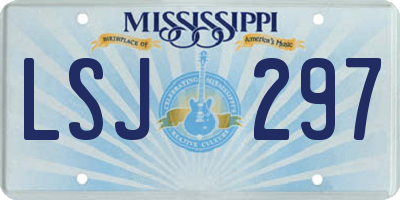 MS license plate LSJ297
