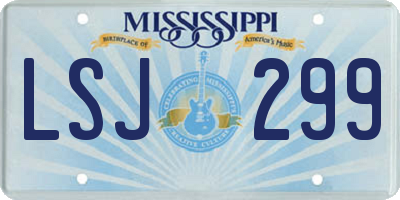 MS license plate LSJ299