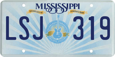 MS license plate LSJ319