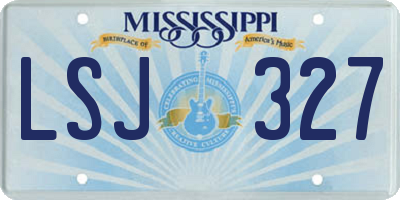 MS license plate LSJ327