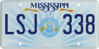 MS license plate LSJ338