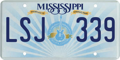 MS license plate LSJ339