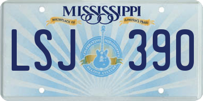 MS license plate LSJ390