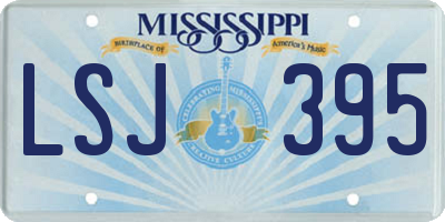 MS license plate LSJ395