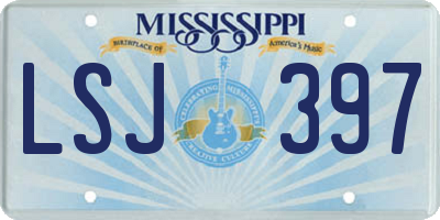 MS license plate LSJ397