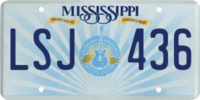 MS license plate LSJ436