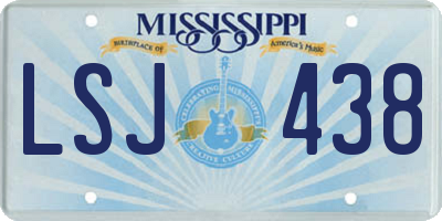 MS license plate LSJ438