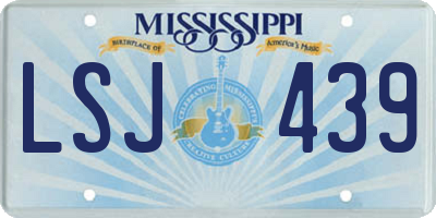 MS license plate LSJ439