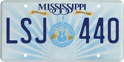 MS license plate LSJ440