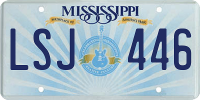 MS license plate LSJ446