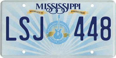 MS license plate LSJ448