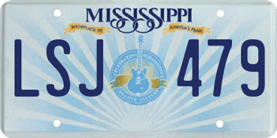 MS license plate LSJ479