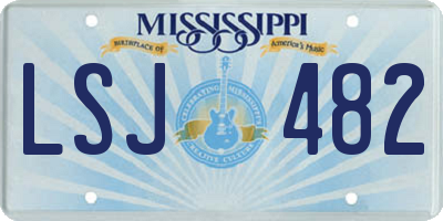 MS license plate LSJ482
