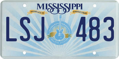 MS license plate LSJ483